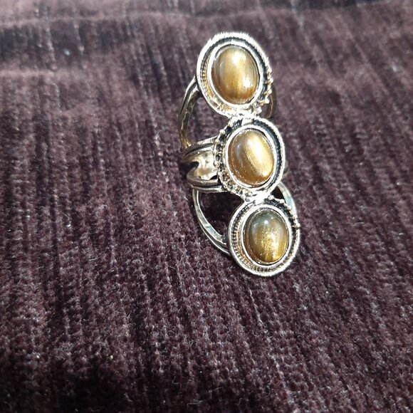 Rare Vintage triple stacked ring - Picture 2 of 6